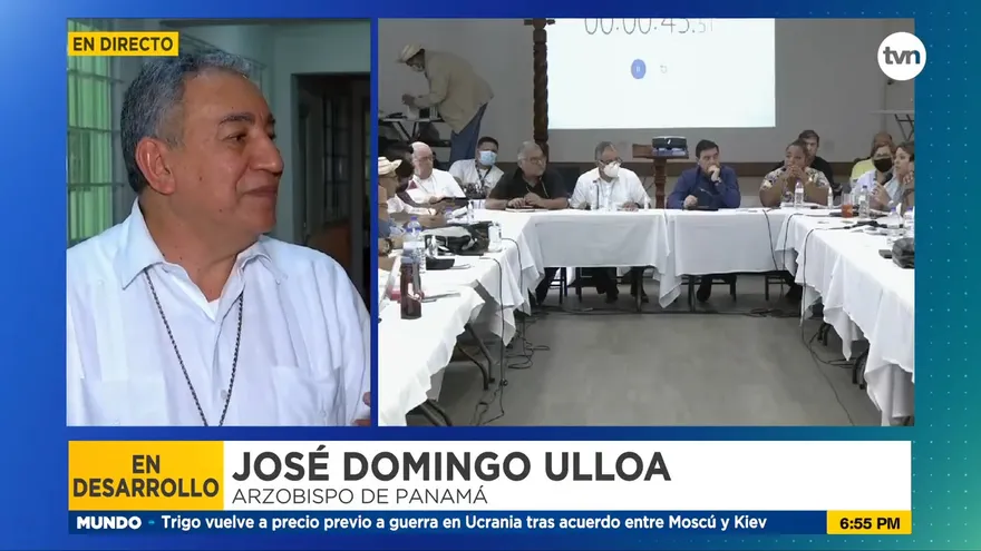 Arzobispo Ulloa tiene la esperanza de que este domingo se logre acuerdo en la mesa de diálogo