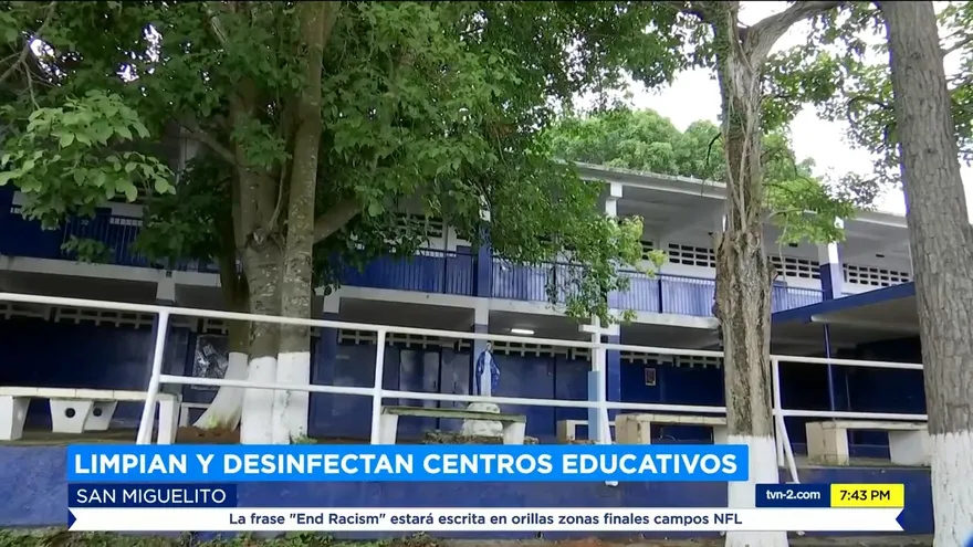 Limpian y desinfectan centros educativos en San Miguelito