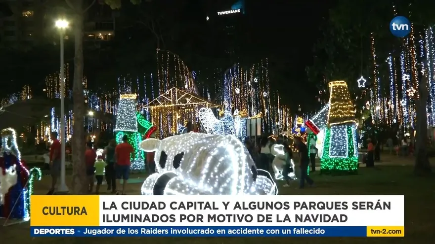 Luces navideñas para los parques en la capital