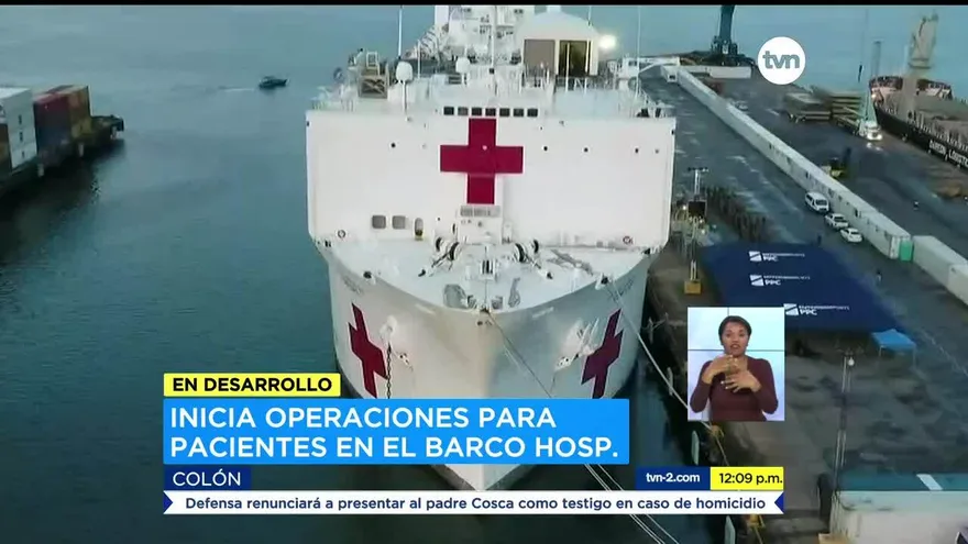 Inician operaciones a bordo del buque hospital