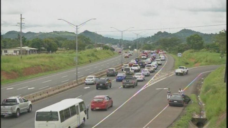 Tranque en la autopista Arraiján - La Chorrera este martes 3 de noviembre de 2015