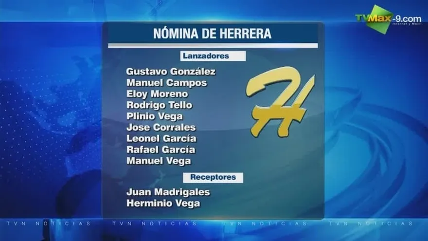 NOMINA DE HERRERA, BEISBOL MAYOR