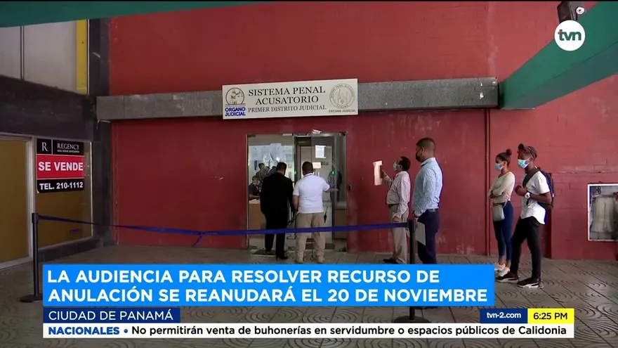 Audiencia para resolver recurso de anulación se reanudará el 20 de noviembre