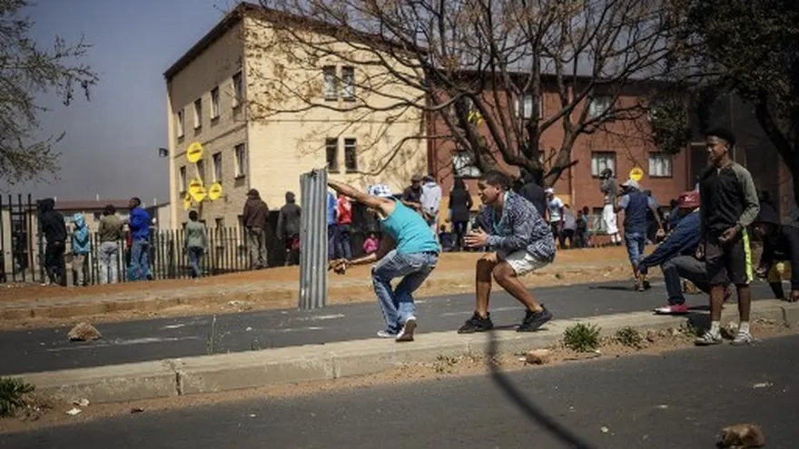 protestas en Johannesburgo