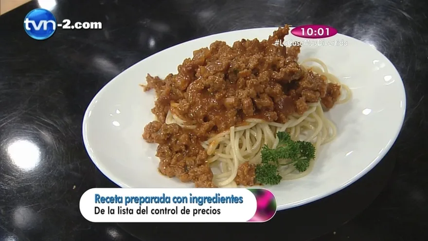 Receta - Espagueti a la Boloñesa