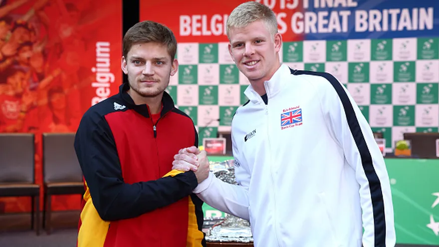 Kyle Edmund y David Goffin.