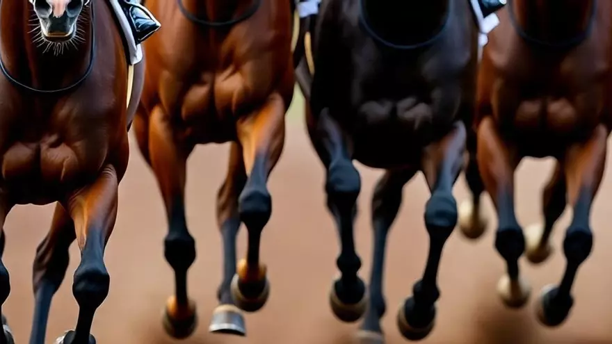 Imagen ilustrativa de una carrera de caballos