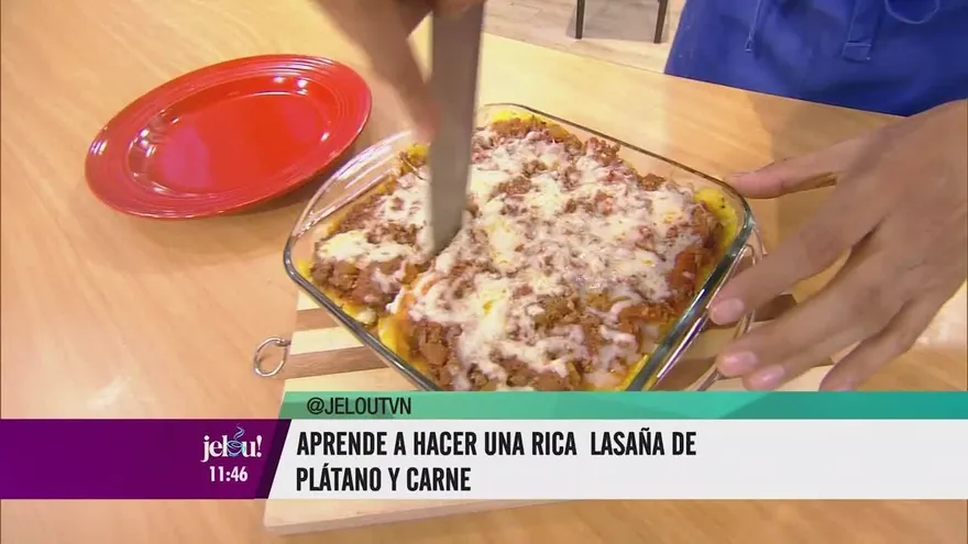 Preparamos una lasagna de carne con plátano