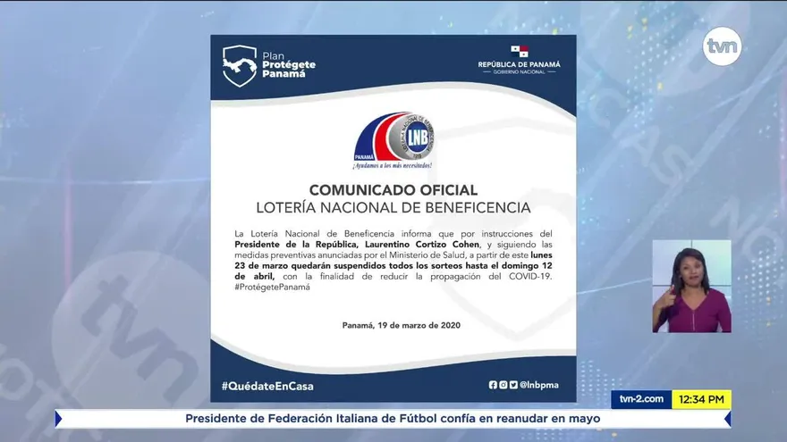 Suspenden sorteos de la Lotería