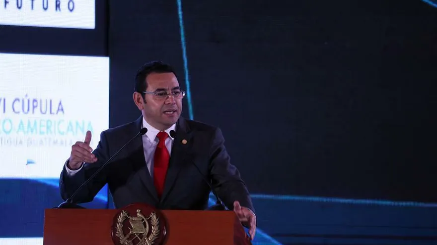 En la imagen el presidente guatemalteco, Jimmy Morales.