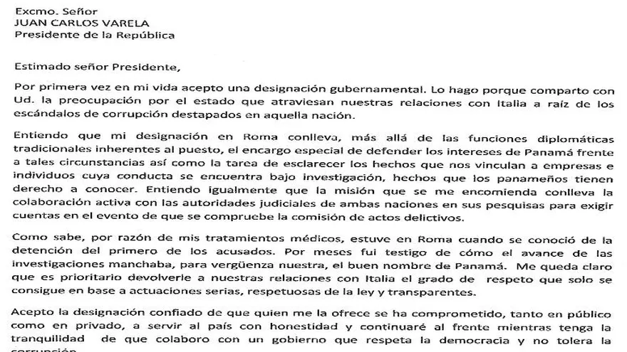 Nuevo embajador defenderá intereses de Panamá en Italia