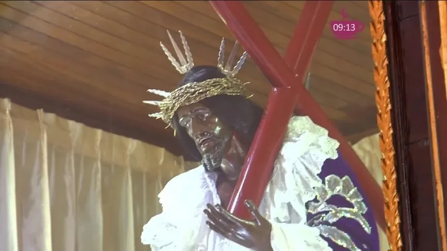 Samuel estuvo en la fiesta religiosa del Cristo Negro de Portobelo