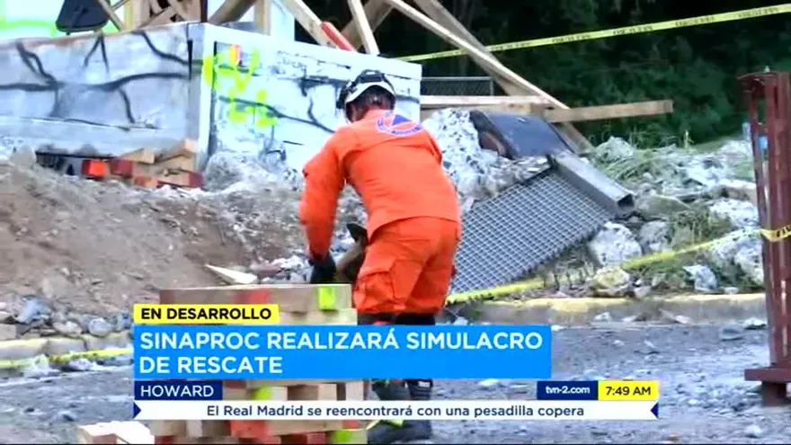 Sinaproc realizó simulacro de rescate en situación de emergencia