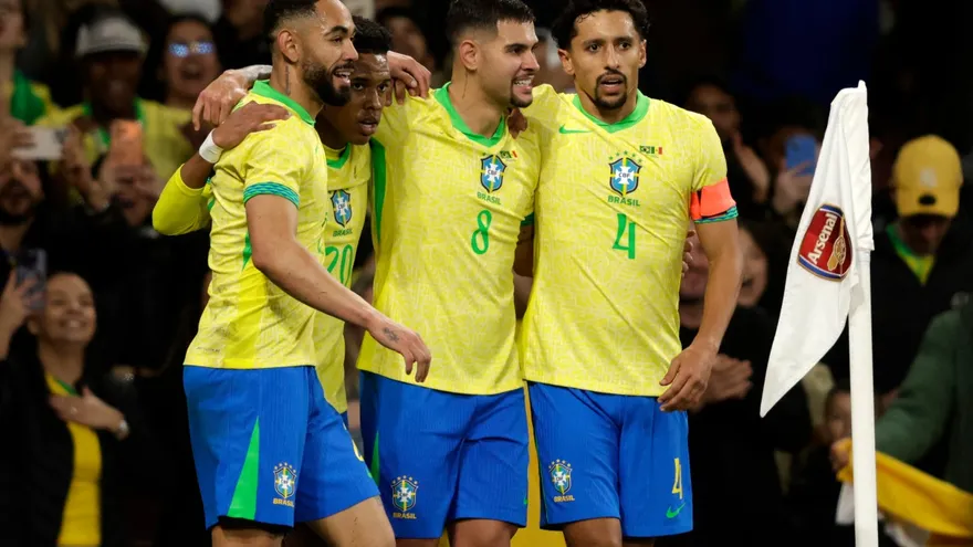 Jugadores de la selección de Brasil
