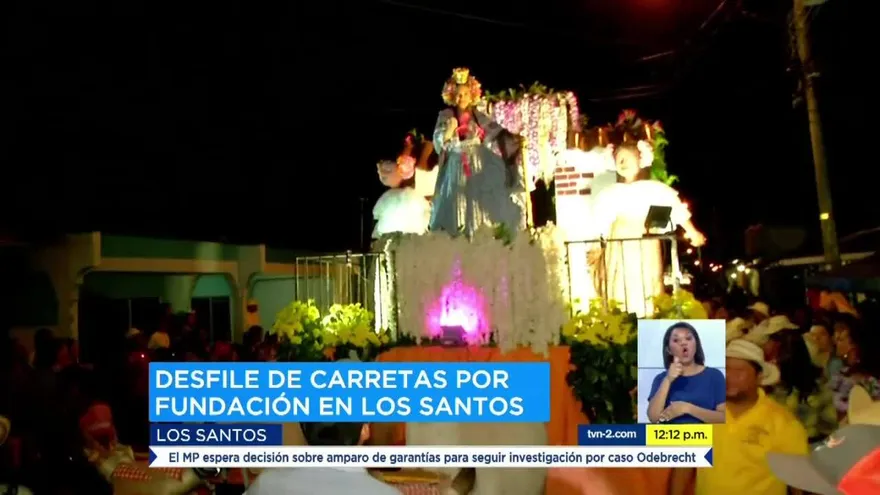 Fundación de distrito de Los Santos concluye con desfile de carretas