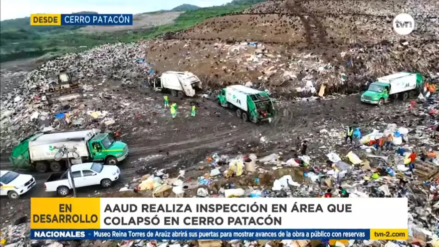 Inspeccionan área afectada por deslave en cerro Patacón
