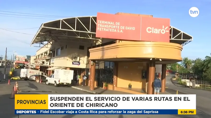 Suspenden servicios en rutas de la terminal de David