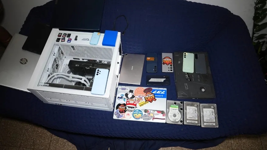 Parte de los equipos decomisados en la operación internacional realizada en Panamá.