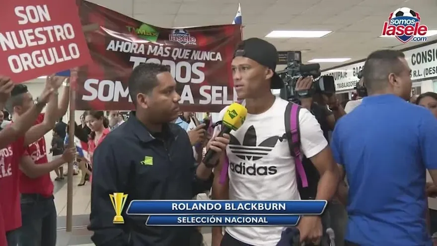 Jugadores de la Selección de Panamá en su retorno de la Copa Oro