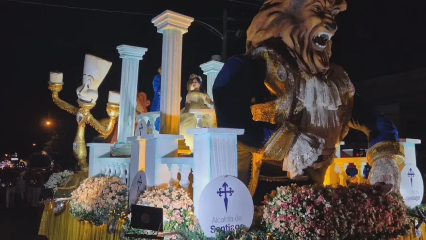 Carroza que desfiló en el Paseo de Navidad en Santiago.