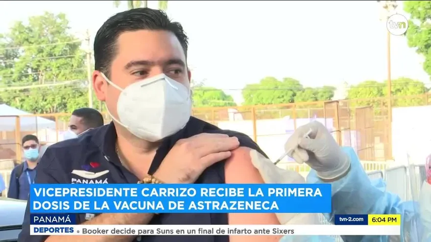 Vicepresidente Carrizo y varios Ministros se vacunan con AstraZeneca