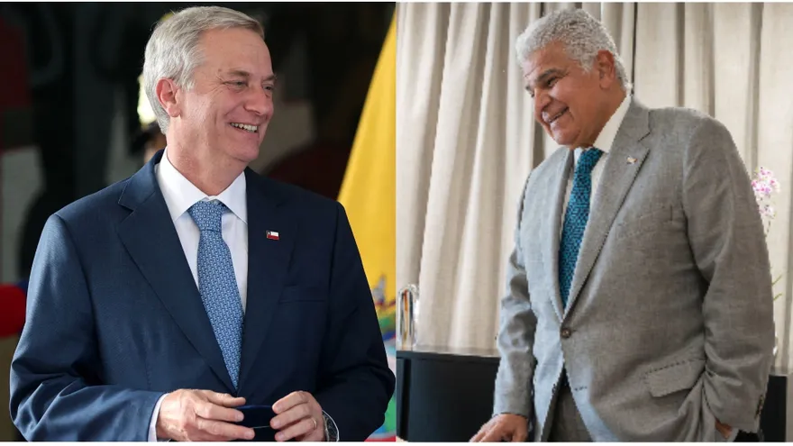 Presidente electo José Antonio Kast y presidente panameño José Raúl Mulino