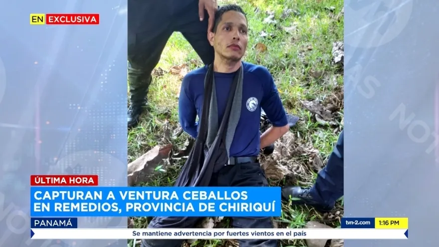 Gilberto Ventura Ceballos, recapturado en Chiriquí