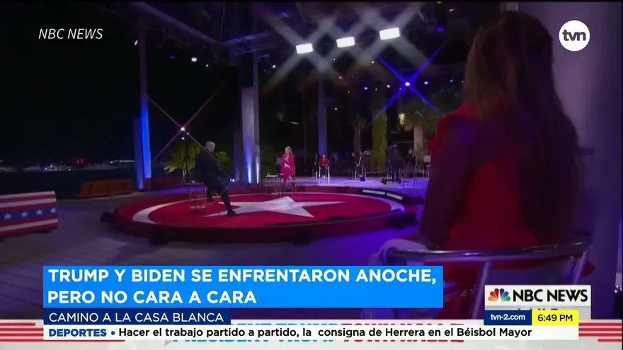 Trump y Biden en presentaciones televisivas simultáneas