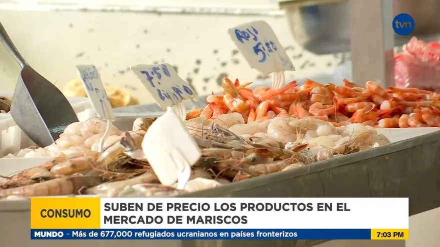 Suben precios de los mariscos