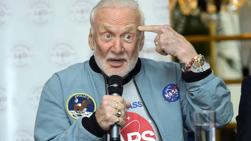 Buzz Aldrin, el segundo astronauta en llegar a la Luna que será uno de los invitados centrales a la XXXV Conferencia Anual de Desarrollo Espacial Internacional.