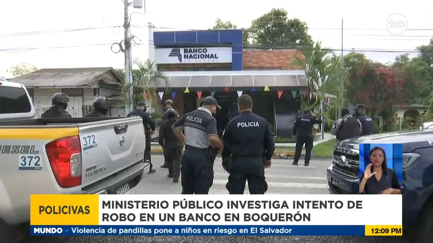 Investigan presunto intento de robo en Banco Nacional sucursal de Bugaba
