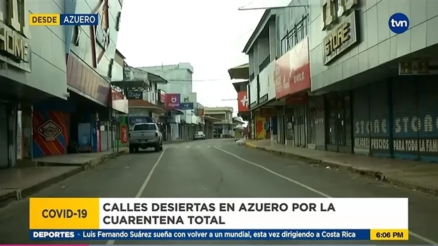 Calles desiertas en Azuero por la cuarentena total