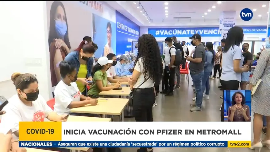 Habilitan centro de vacunación en Metromall, con aplicación de dosis de Pfizer