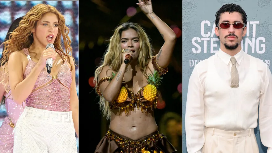 Shakira, Karol G y  Bad Bunny grandes ganadores.