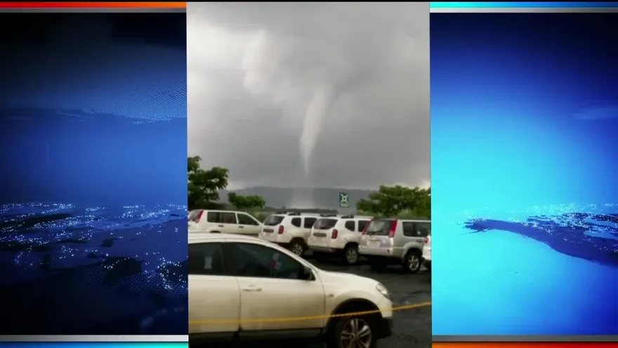 Tromba marina en la provincia de Colón