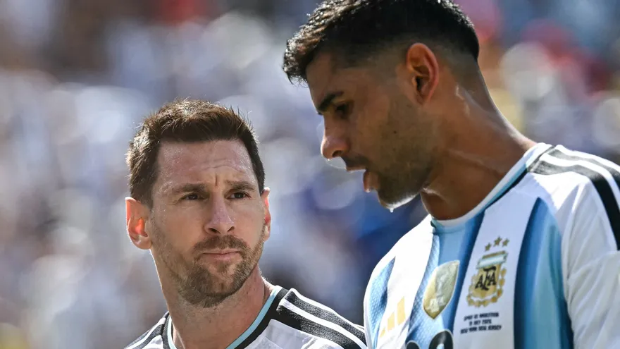 Lionel Messi y Cristian "Cuti" Romero