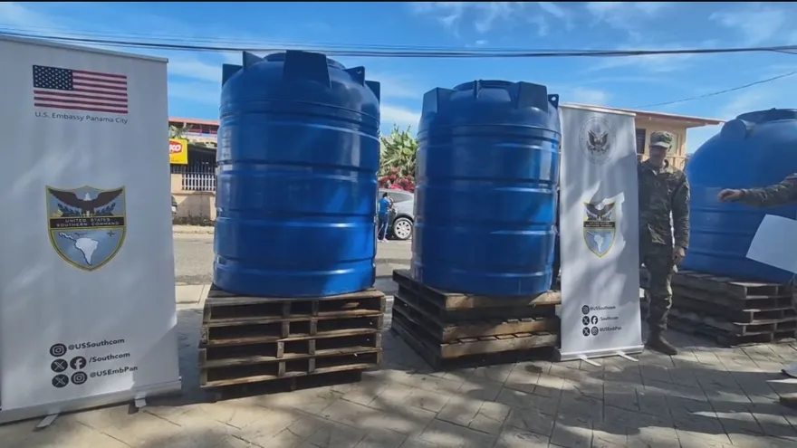 Entregan tanque de agua en Azuero