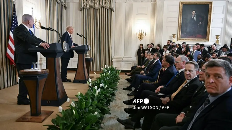 El primer ministro israelí, Benjamin Netanyahu y el presidente de Estados Unidos, Donald Trump.
