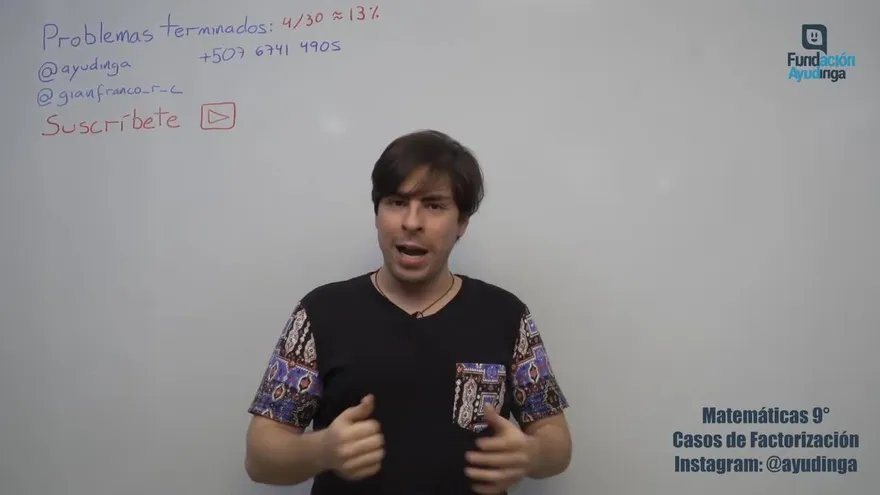 Ayudinga Matemáticas 9° -  Casos de Factorización (Repaso) Parte II 6 de abril de 2020