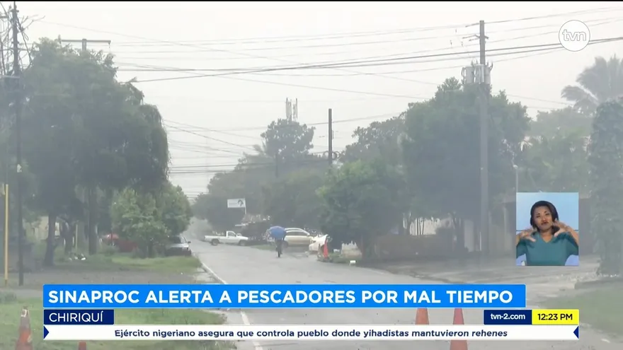 Ante mal tiempo alertan a pescadores y residentes en Chiriquí