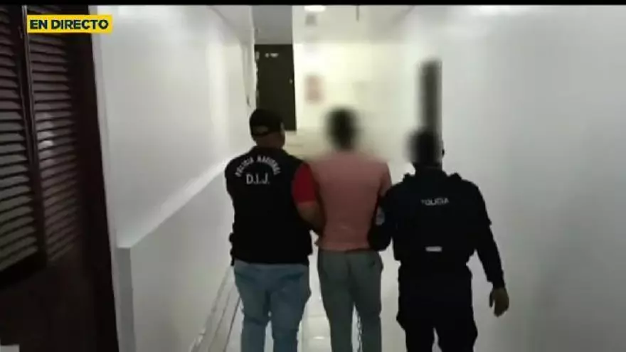 Imágenes de la captura de uno de los sospechosos.