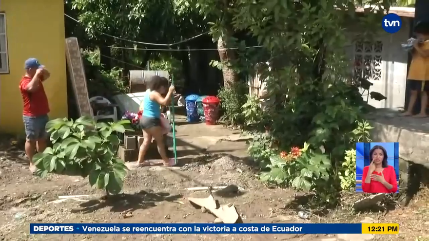 Varias familias damnificadas por lluvias en Colón