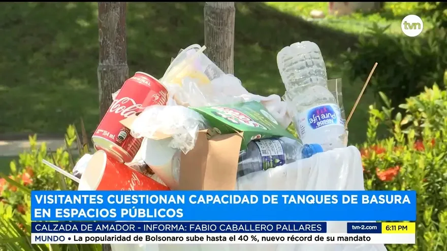Cuestionan capacidad de tanques de basura en espacios públicos
