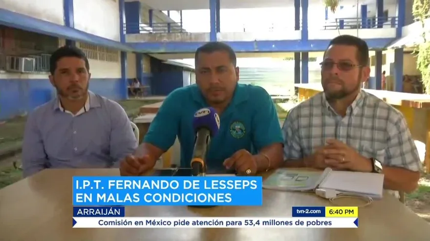 I.P.T. Fernando De Lesseps en Arraiján en malas condiciones