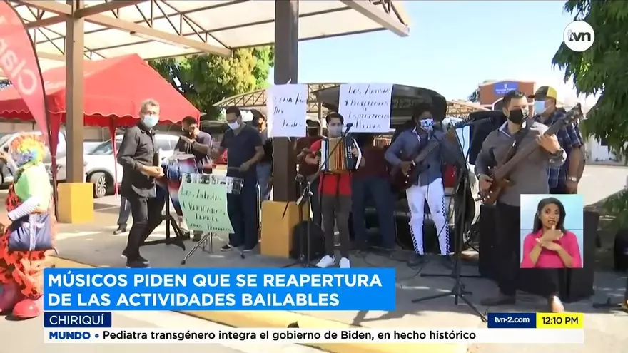 Músicos en Chiriquí realizan protestas