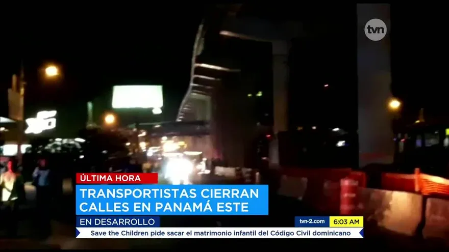 Transportistas cierran calles en Panamá Este