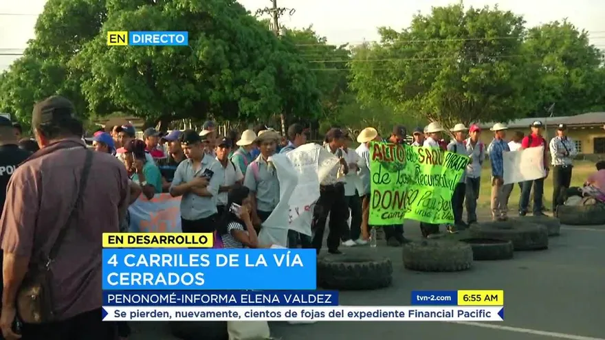 Continúa cierre en la vía Interamericana