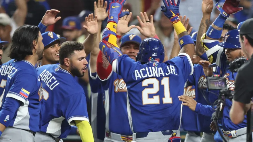 Peloteros de Venezuela celebran