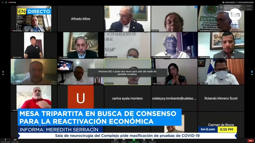Mesa Tripartita en busca de consenso para la reactivación económica en Panamá