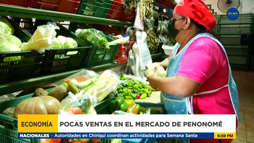 Pocas ventas en el mercado de Penonomé